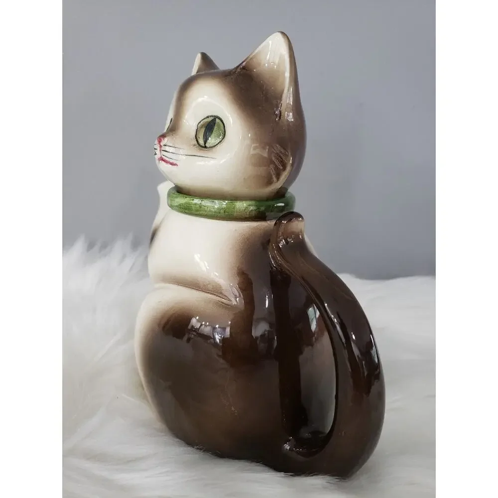 JAPANESE MID-20TH CENTURY VINT 1972 CMI LARGE CERAMIC CAT‎ FIGURE TEAPOT MCM